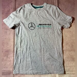 Mercedes AMG Petronas Motorsport T Shirt Tee Adults Sz XS Gray F1 Racing Luxury